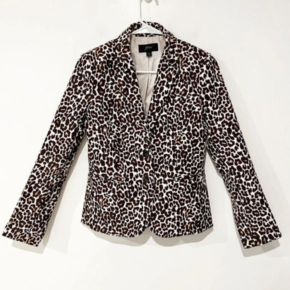 NEW J.Crew Blazer XS Jacket in Snowcat Leopard Print - Picture 3 of 11